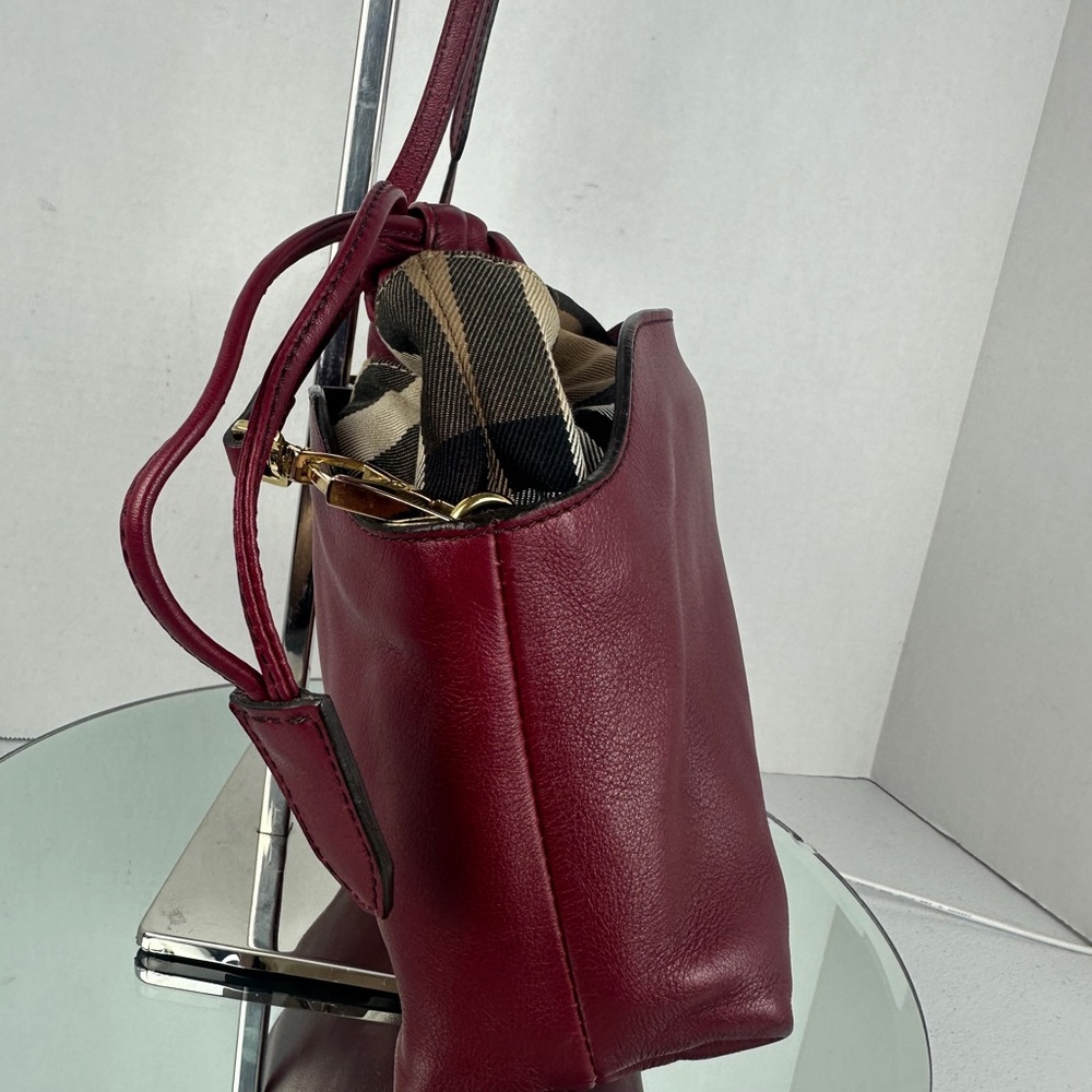 BURBERRY LEATHER & NOVA CHECK SHOULDER/CROSSBODY BAG - Picture 4 of 11